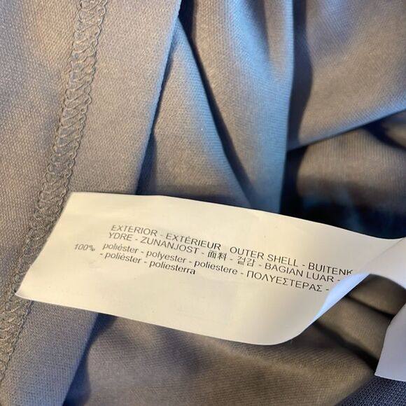 Zara Mini Dress High Low Long Sleeves Padded Shoulders Gray M - Picture 11 of 12